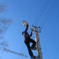 Установка уличного светильнка на опоре (столбе) - Профессионал66 - Сантехнические и электромонтажные работы
