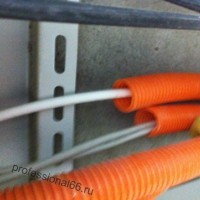 Прокладка кабеля в гофре - Профессионал66 - Сантехнические и электромонтажные работы